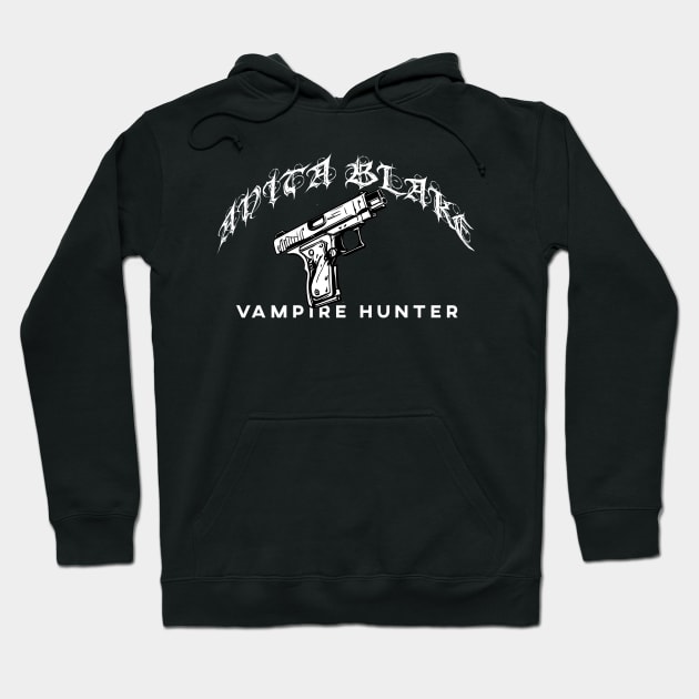 Vsmpire Hunter Metal Font Logo Hoodie by clownescape